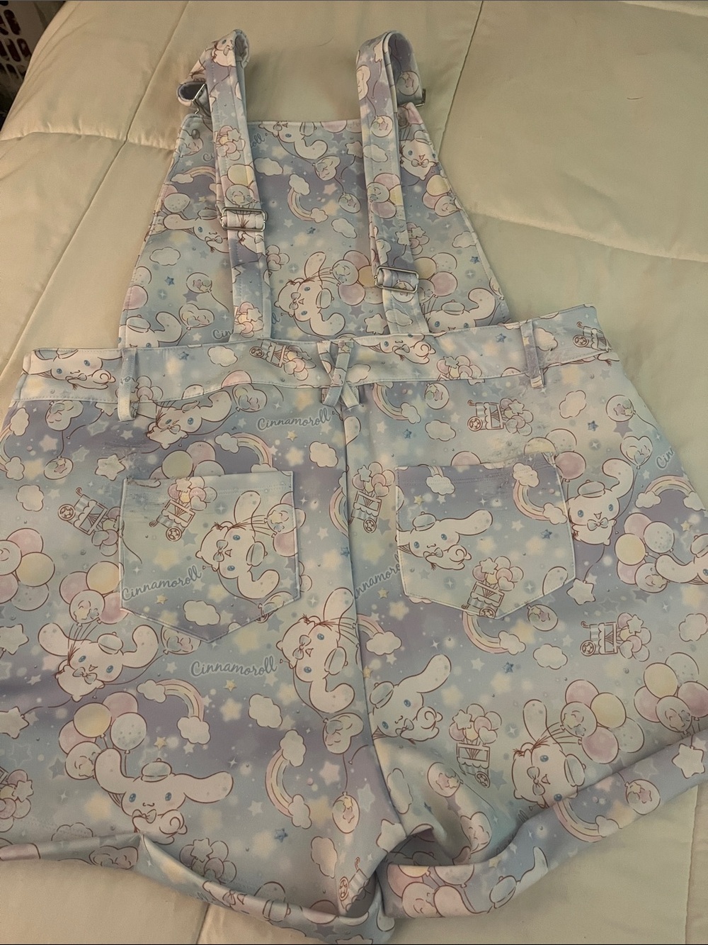 Cinnamoroll Blue Print Adults Overalls Shorts Hot Tooic - Picture 6 of 6
